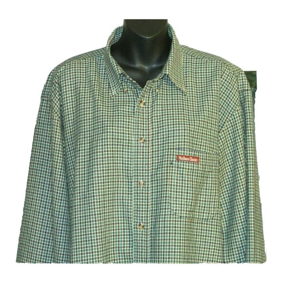 Marlboro Classics Men's Check Long Sleeve Shirt Blue 100% Wool Cowboy Size Large - Picture 3 of 12